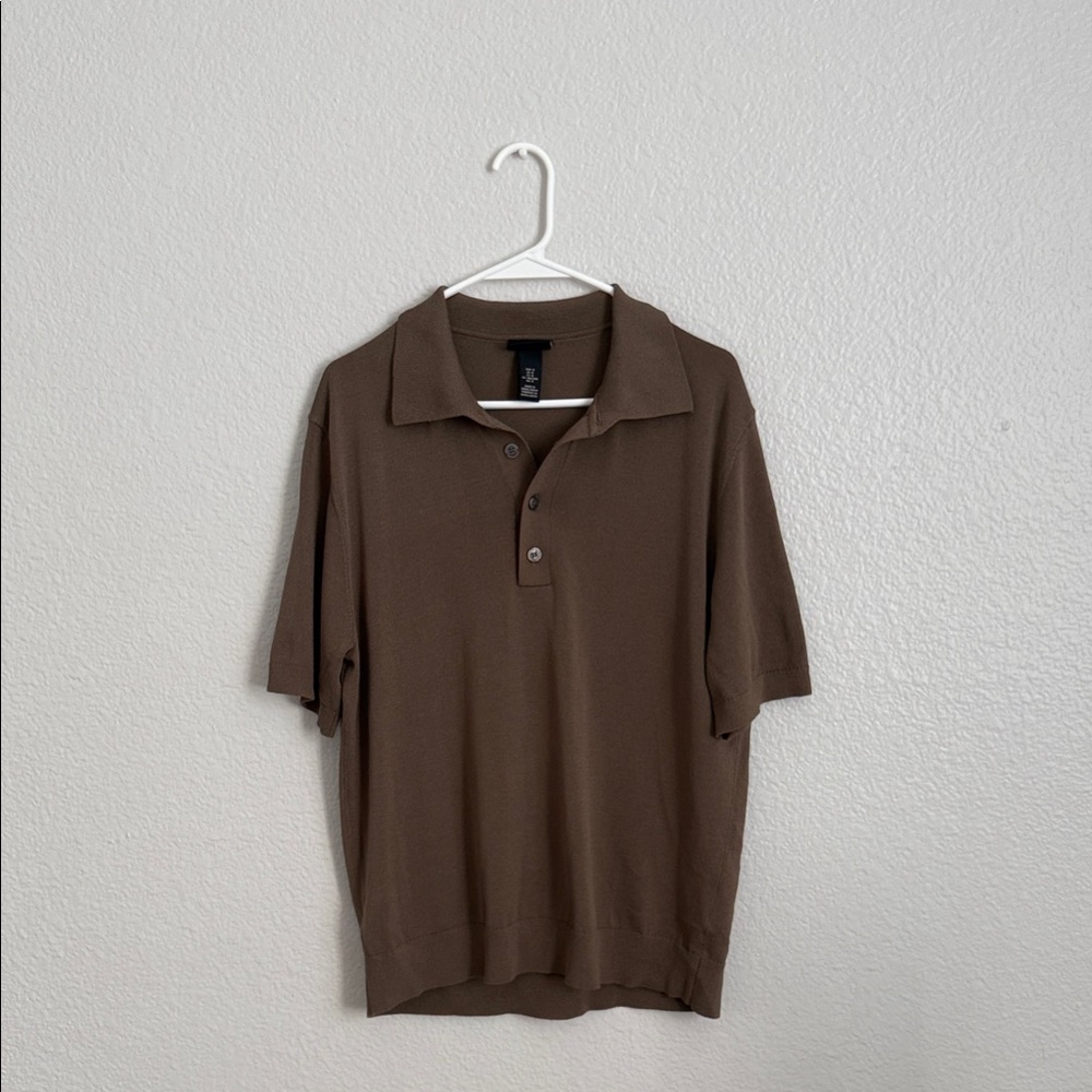 H&M Dark Brown Polo Shirt